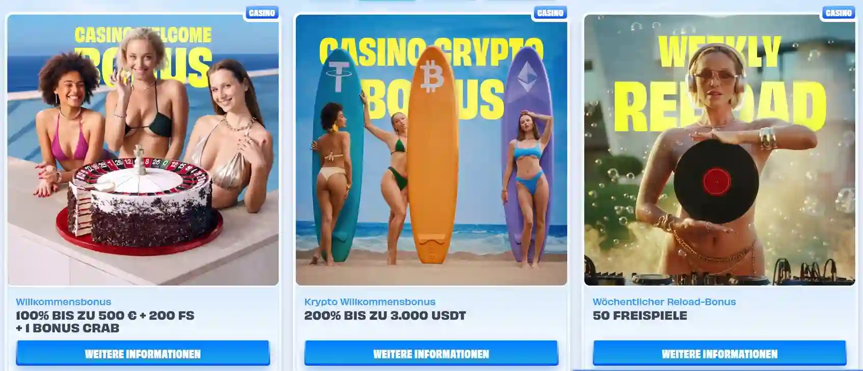 OnlySpins Casino Willkommensbonus 500€ und Krypto Bonus 3000 USDT